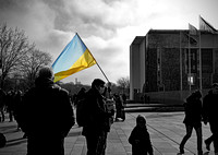 Demonstration against the war in Ukraine - Berlin, 27. February 22